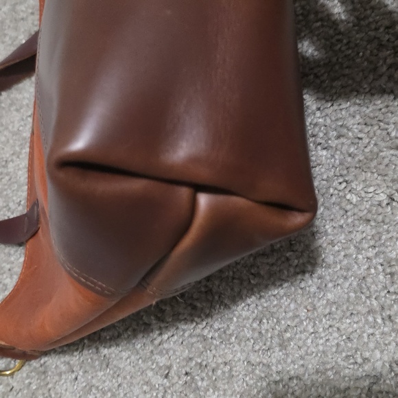 KMM & Co Genuine Leather Chestnut Derby and Harvest Buccaneer Mini Panel.Tote - Picture 11 of 12